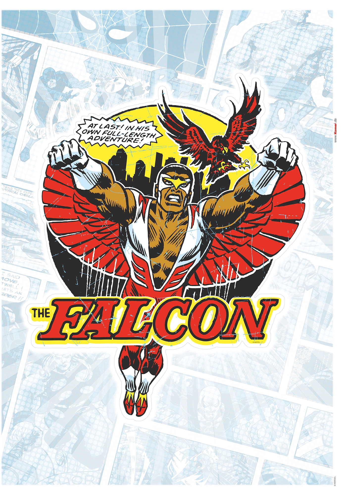 Komar Wandtattoo »Falcon Comic Classic«, (1 St.), 50x70 cm (Breite x Höhe), selbstklebendes Wandtattoo