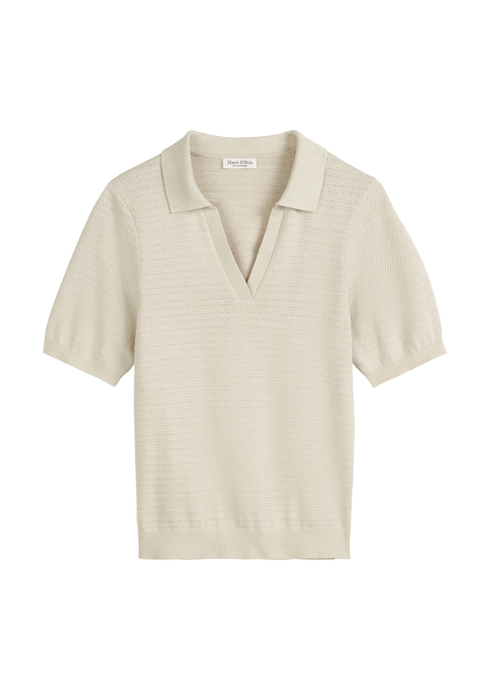 Marc O'Polo Poloshirt »aus Ajour-Jersey«