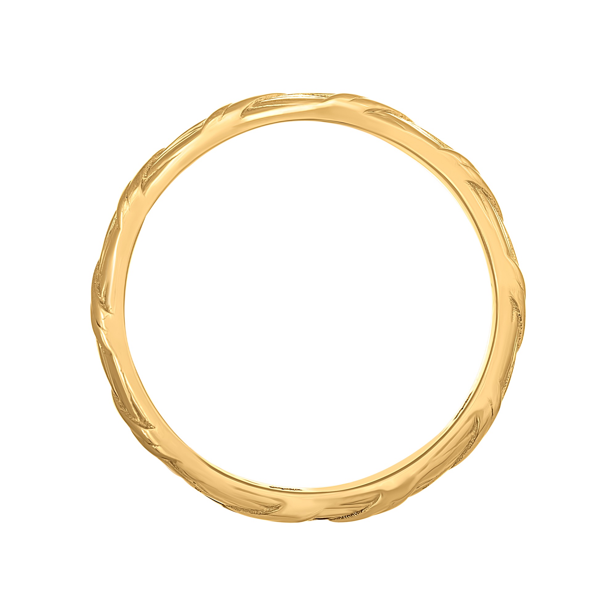 CAÏ Fingerring »925 Silber vergoldet Flechtoptik Stacking«