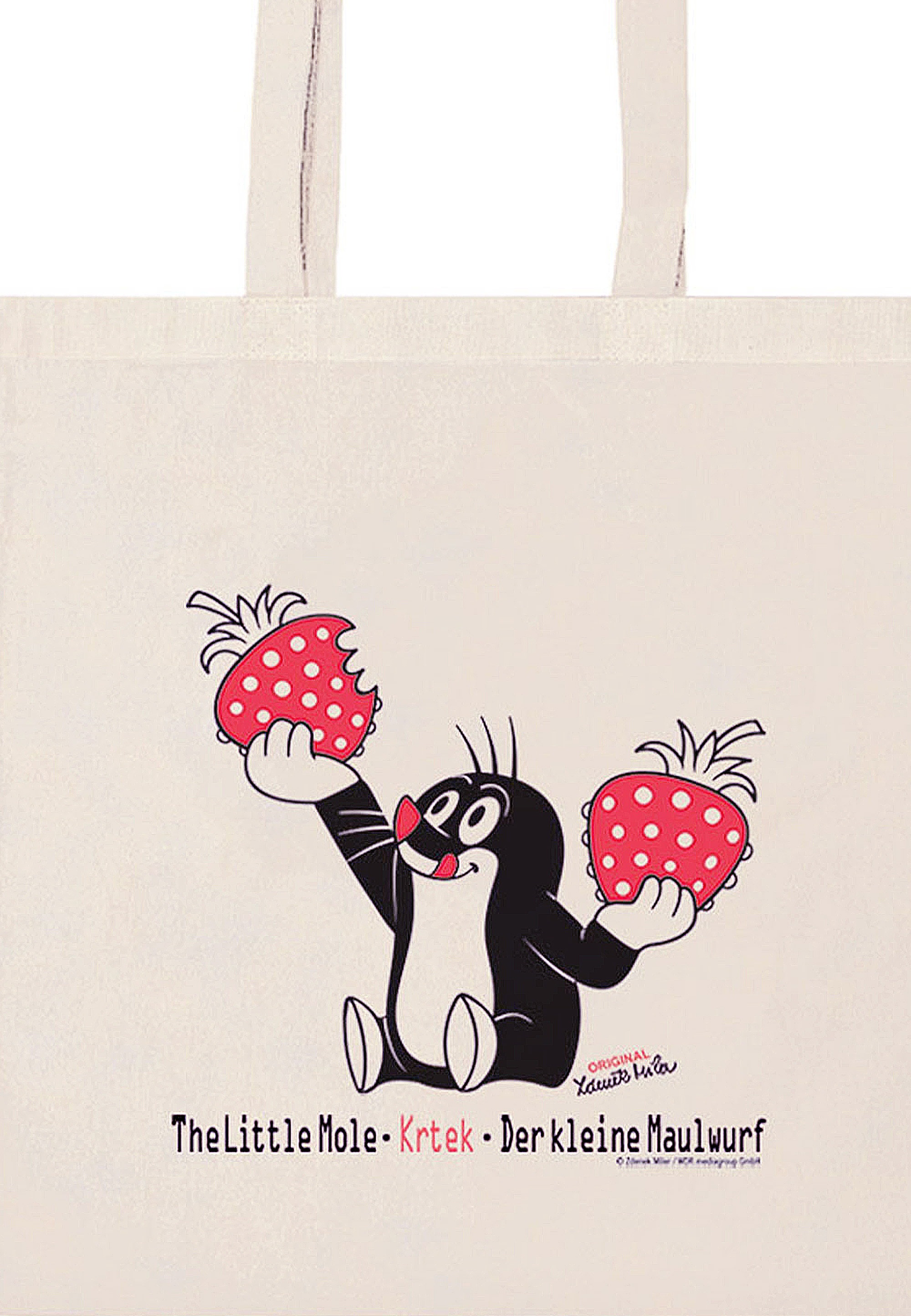 LOGOSHIRT Henkeltasche »Baumwolltasche Der kleine Maulwurf«, mit coolem Motiv