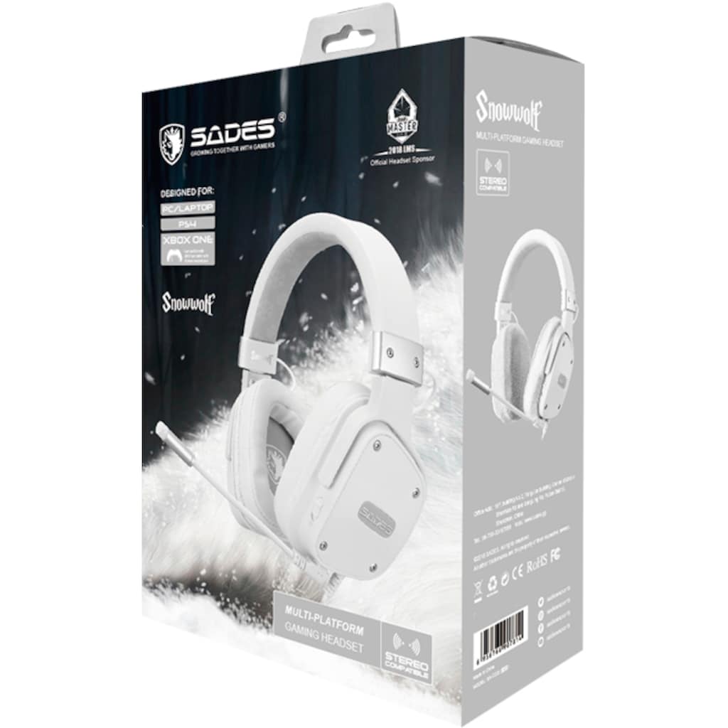 Sades Gaming-Headset »Snowwolf SA-722S«, Mikrofon abnehmbar