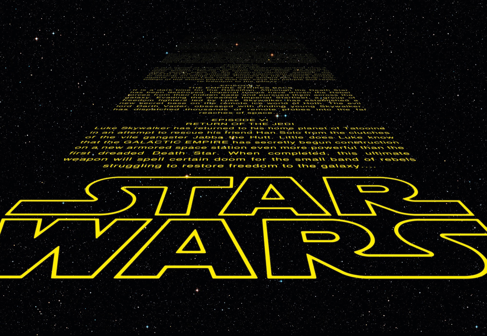 Komar Fototapete "Star Wars Intro", 368x254 cm (Breite x Höhe), inklusive Kleister