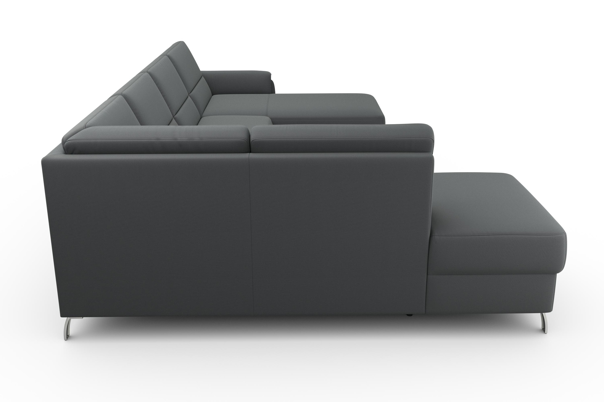 Wohnlandschaft SIT & MORE "Palmera U-Form, B: 308 cm", grau (anthrazit), B:308cm H:89cm T:212cm, 100% Polyester, Sofas, Wohnlandschaft, optional Bettfunktion & Bettkasten, Federkern 9