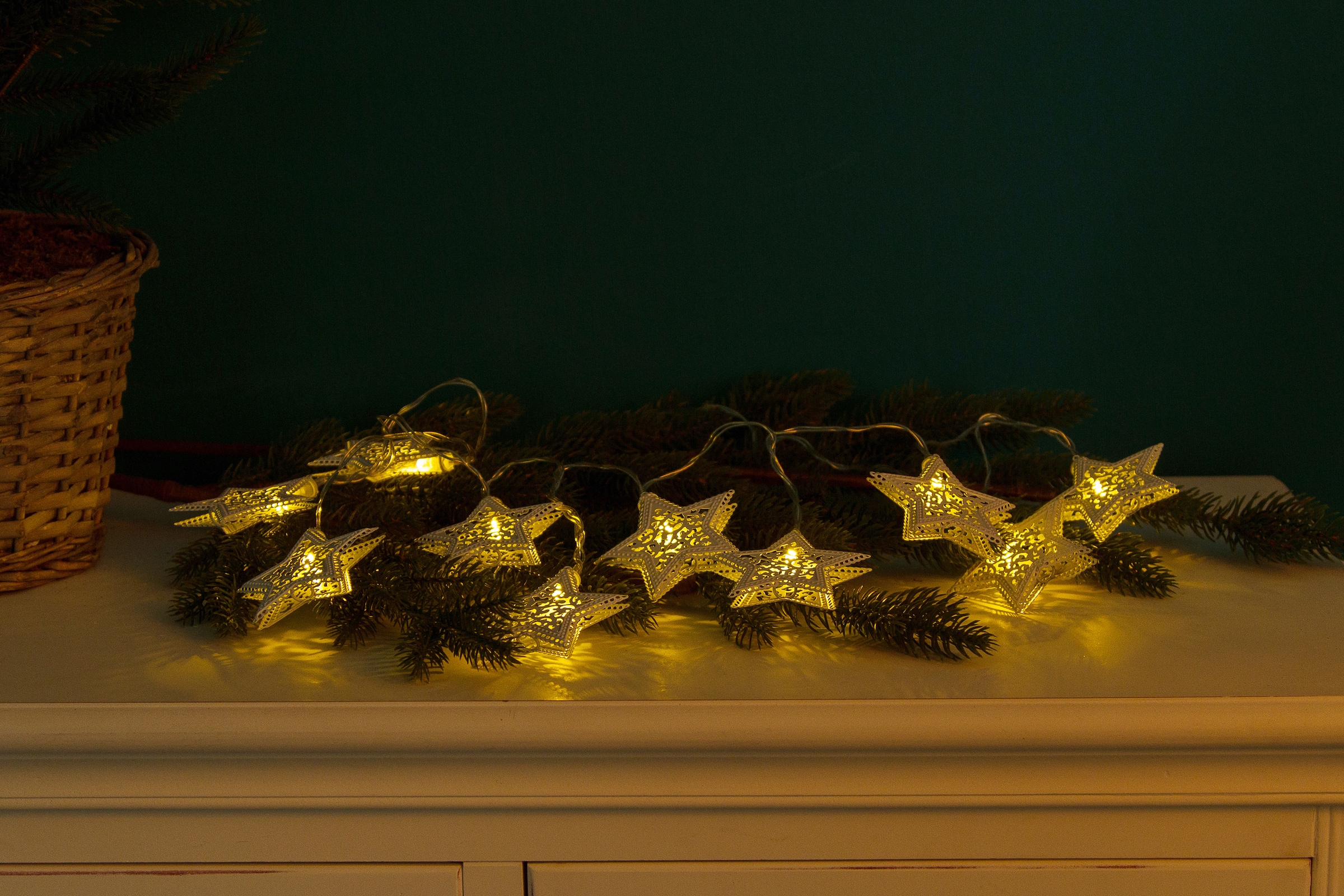 Myflair Möbel & Accessoires LED-Lichterkette »Weihnachtsdeko«, mit Sternen,  mit 10 LEDs, Länge ca. 200 cm kaufen | BAUR | Lichterketten