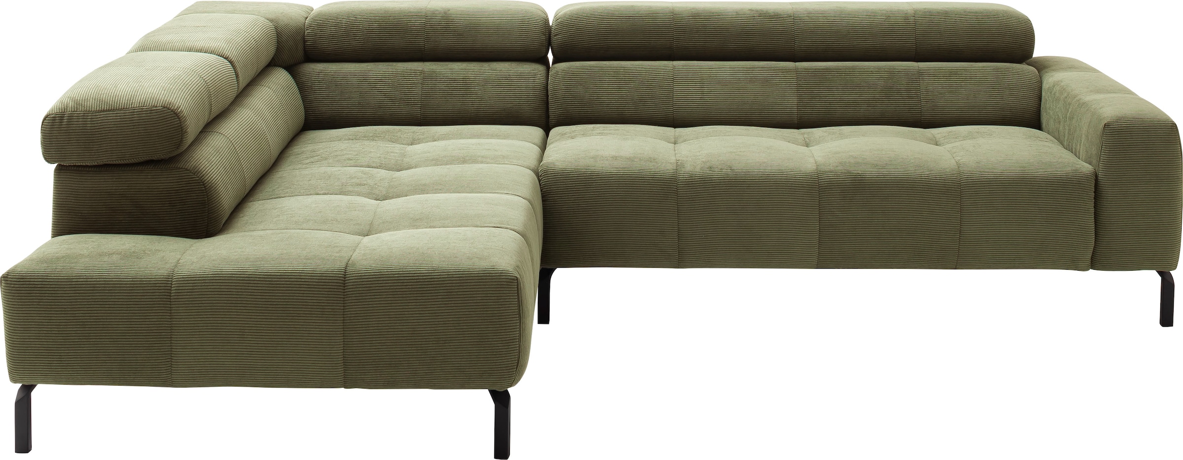 Home affaire Ecksofa "Claya, L-Form, incl. Kopfteilverstellung, Breite 276 cm" wahlweise elektrischer Sitzvorzug