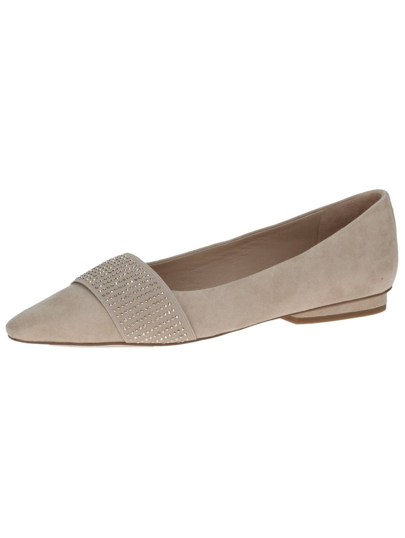 PETER KAISER Damen Ballerina "Peter Kaiser Ballerinas Veloursleder/Textil", Gr. 35,5, beige, Textil, Veloursleder, Schuhe