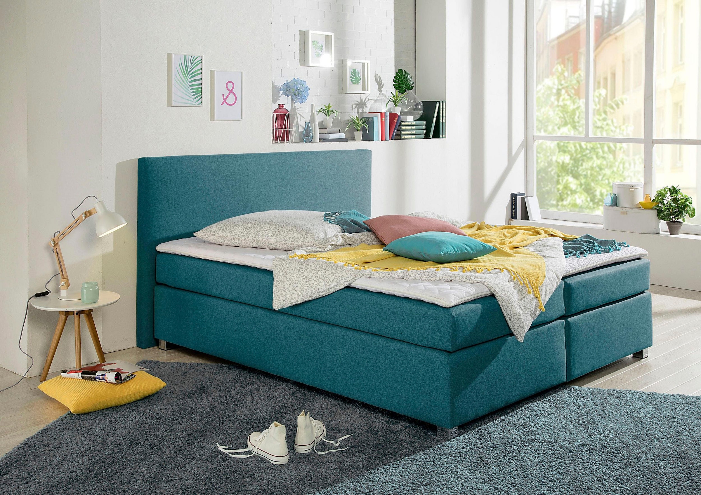 Home affaire Boxspringbett "Eliana" inkl. Topper, in 4 Breiten, 3 Matratzen günstig online kaufen