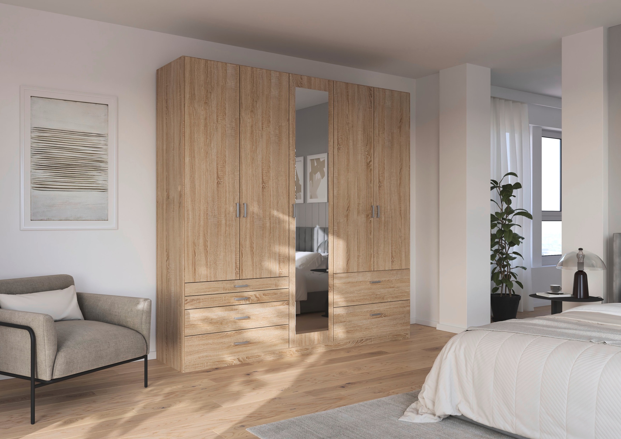 rauch Kleiderschrank "Kleiderschrank Schrank Garderobe Wäscheschrank WILDBE günstig online kaufen