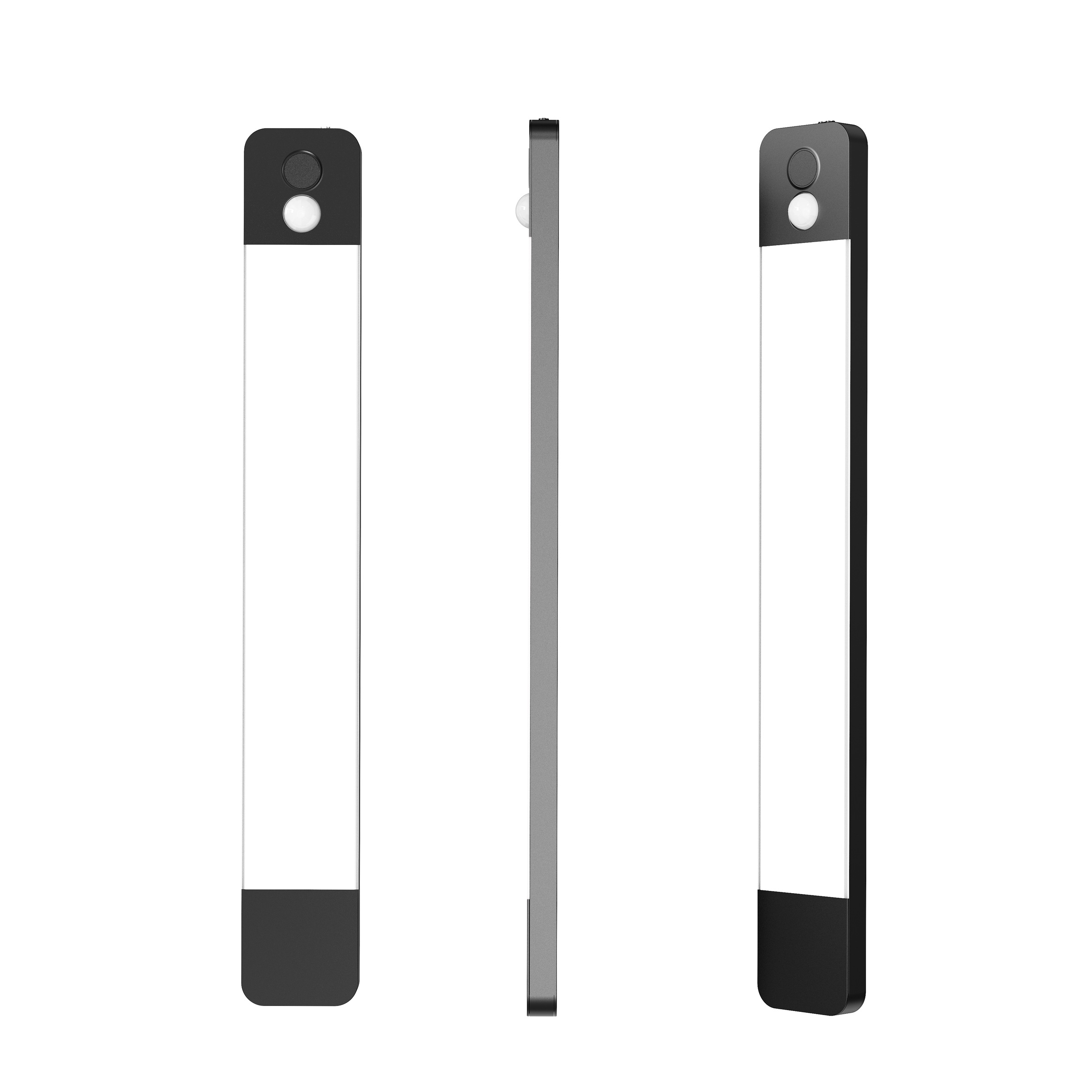 HANSEATIC LED Unterbauleuchte "LUBLUGHK223", schwarz, 1, H: 1cm, 2 Stk., Leuchten, 2er-Set, 25 cm, 150 lm, Akkubetrieb, Bewegungsmelder, dimmbar, 4000 K 2