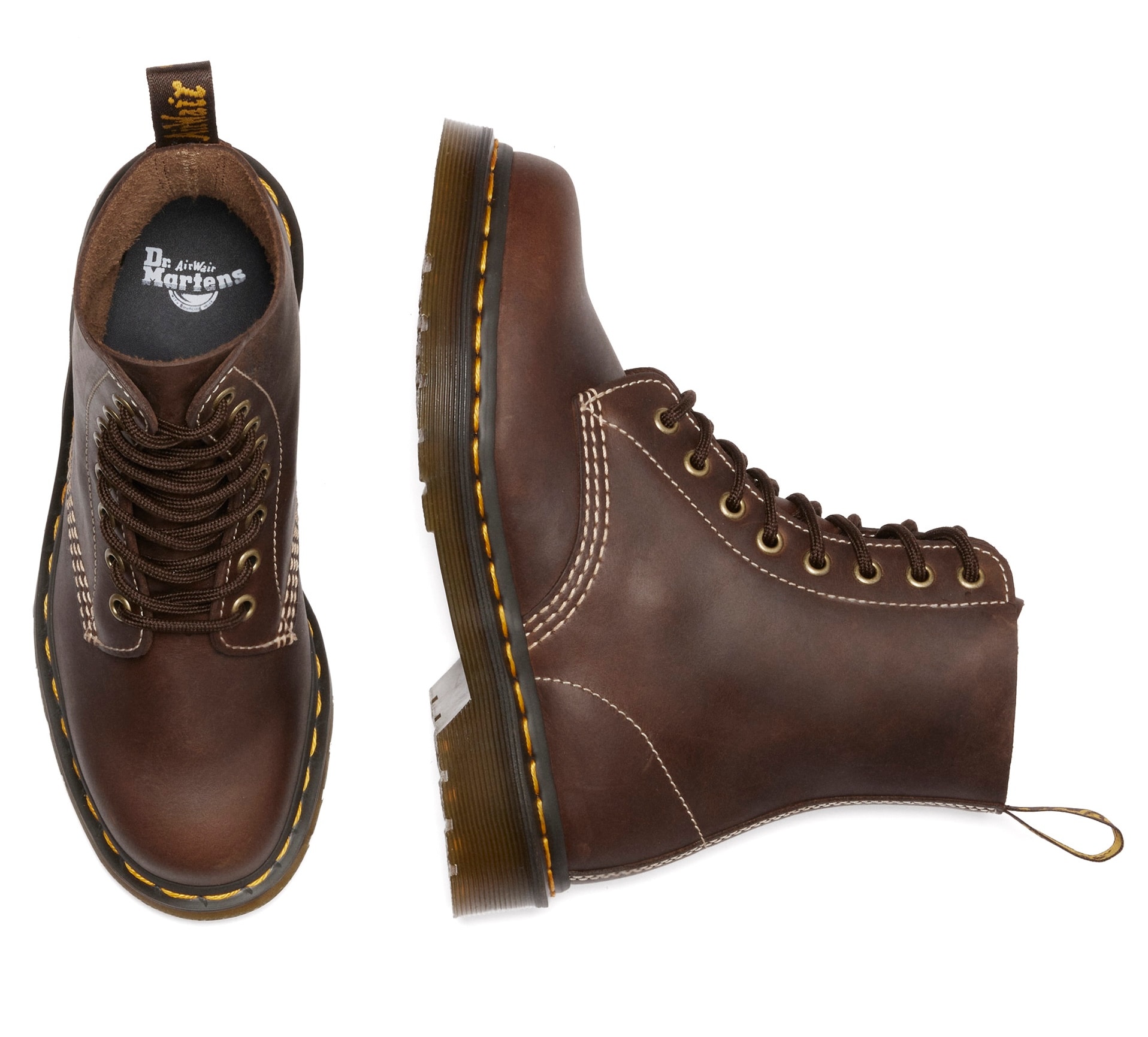 DR. MARTENS Schnürboots »1460 Pascal 8 Eye Boot«, Schnürboots, Freizeitschuh mit Blockabsatz und Anziehlasche
