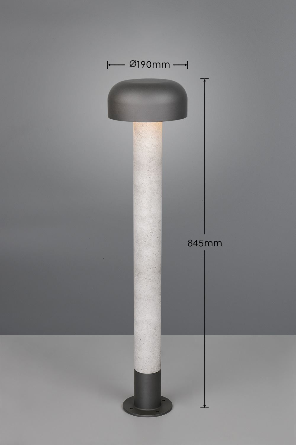 TRIO Leuchten Außen-Stehlampe »FRASER, Outdoor Stehleuchte Höhe 85cm, exkl 1x E27 max 10W, IP54«, 1 flammig, Leuchtmittel E27 | Leuchtmittel wechselbar, Stehlampe Garten Terrasse, Ø 19cm Höhe 85cm, wechselbares Leuchtmittel