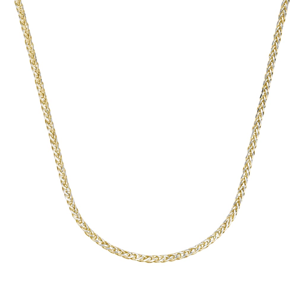 Luigi Merano Goldkette »in Zopfketten-Muster bicolor, Gold 585«