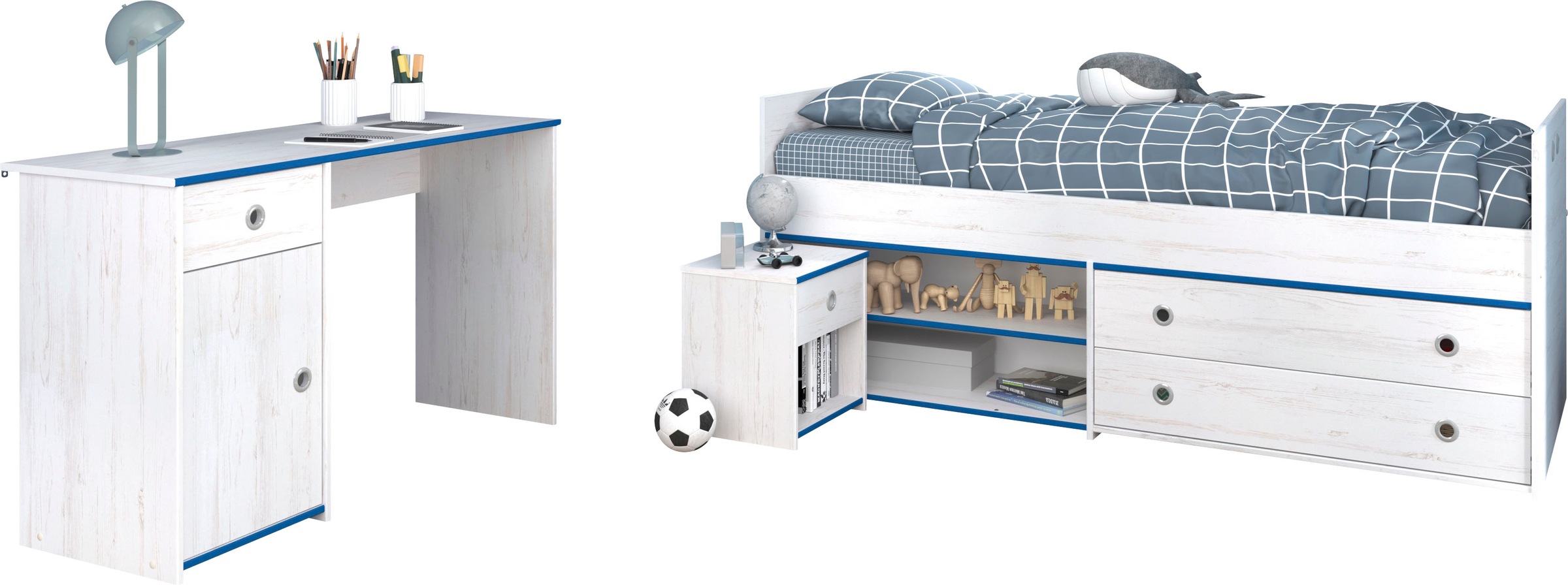 Jugendzimmer-Set PARISOT "Smoozy", weiß, Schlafzimmermöbel-Sets 2