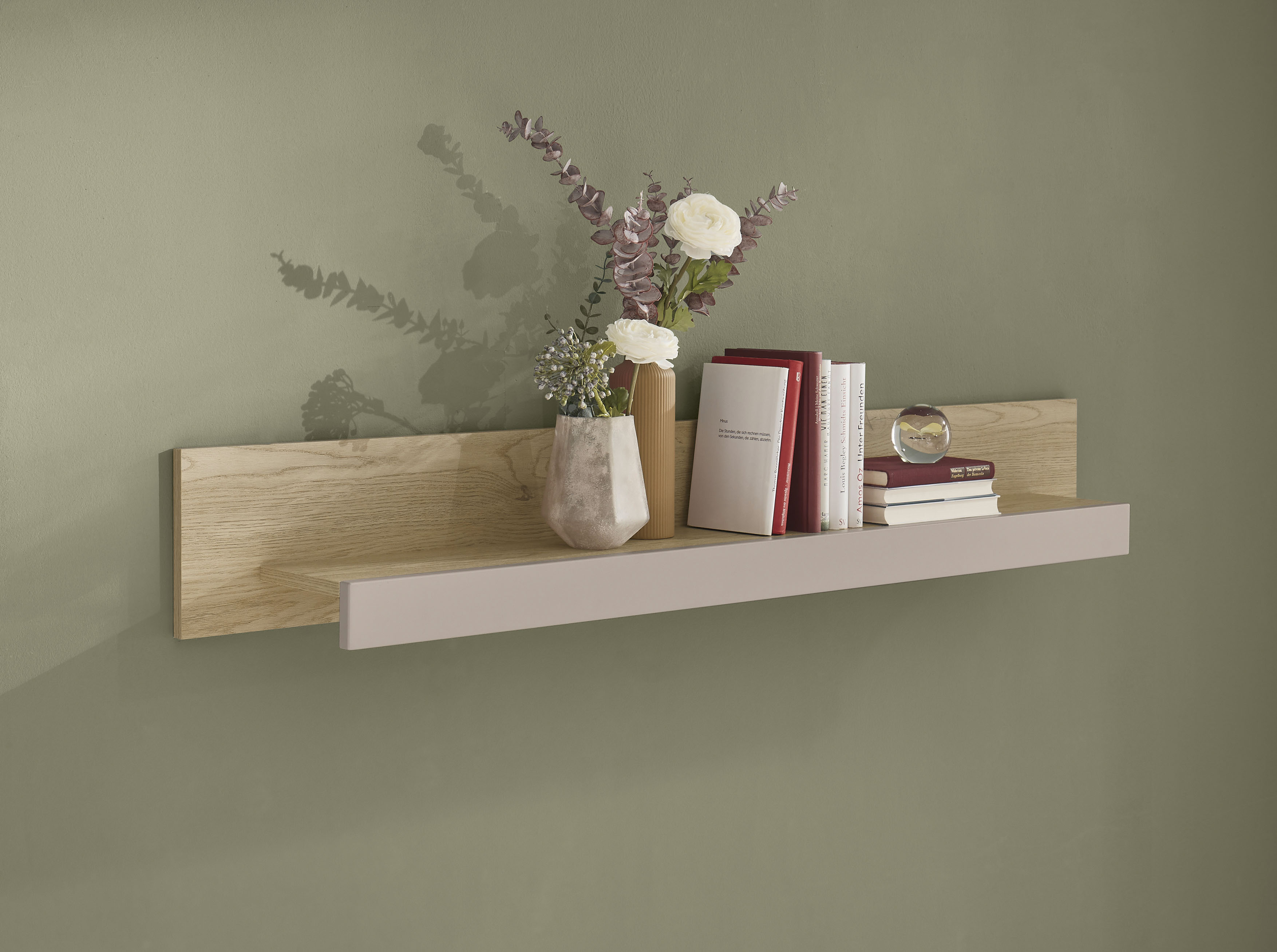 Home affaire Wandboard "Cantara, modernes Wandregal, Hängeregal mit Ablagefach" vielseitig einsetzbar, in Eiche Evoke, Weiß oder Kaschmir erhältlich