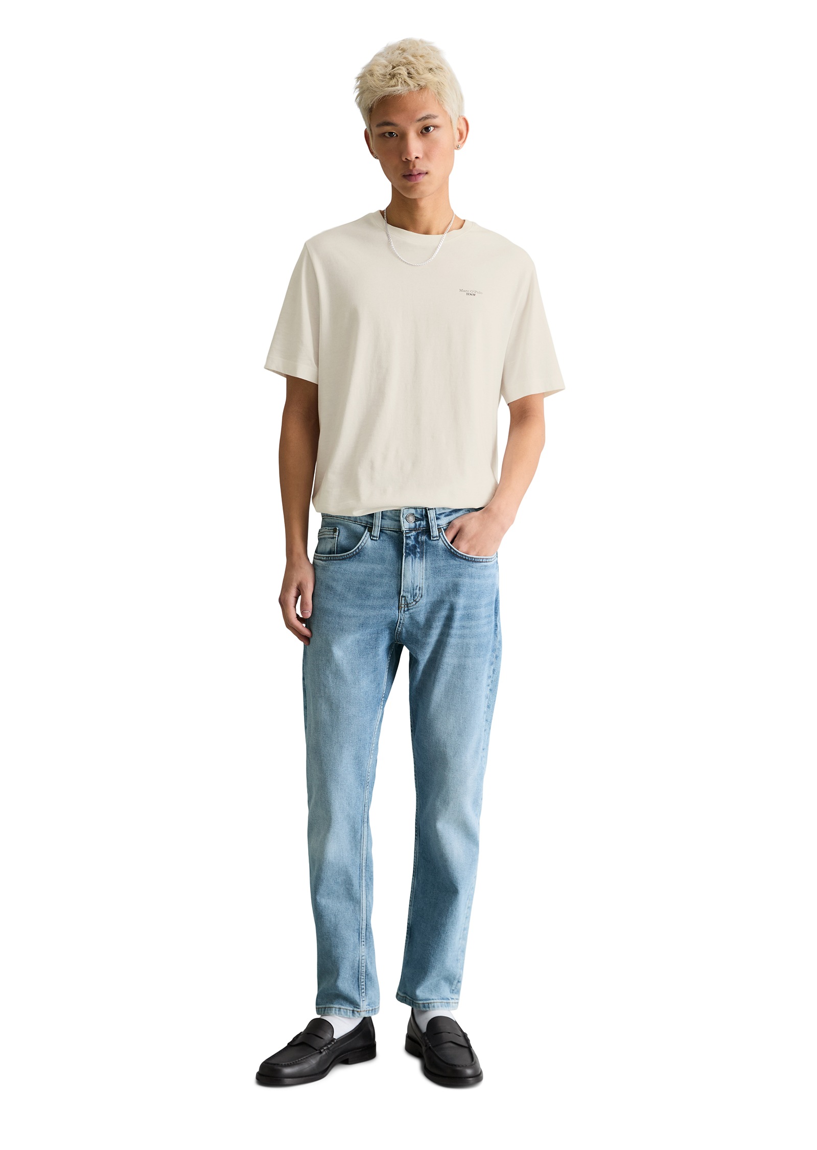 Marc O'Polo DENIM Tapered-fit-Jeans »Model Linus slim tapered aus Bio-Baumwoll-Mix«