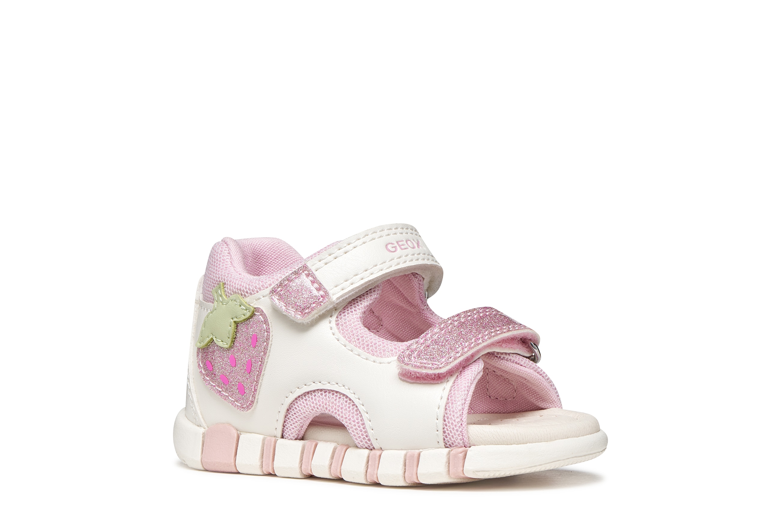 Geox Lauflernschuh "B SANDAL IUPIDOO GIR" Babyschuh mit Aufnäher, Größenschablone zum Download