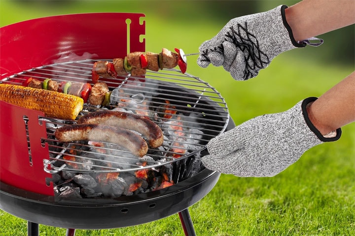 Maximex Grillhandschuhe »2in1«, (Set, 2 tlg.), Hitze-& Schneideschutz für Herren