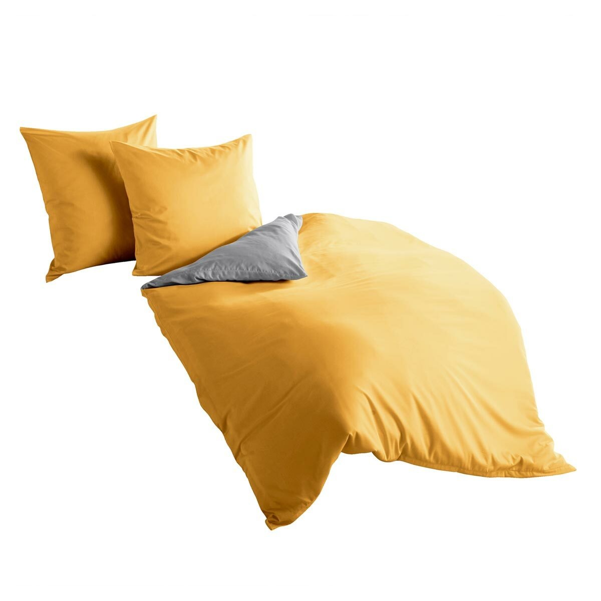 TRAUMSCHLAF Wendebettwäsche »Premium«, (2 tlg.), bügelleichte Mako-Satin Wendebettwäsche