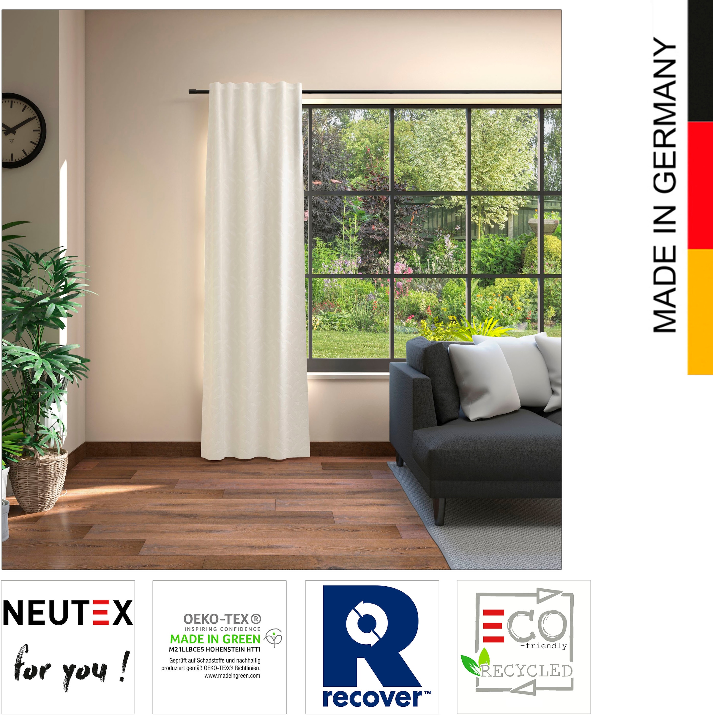 Neutex for you! Vorhang »Mira Eco«, (1 St.), Nachhaltig