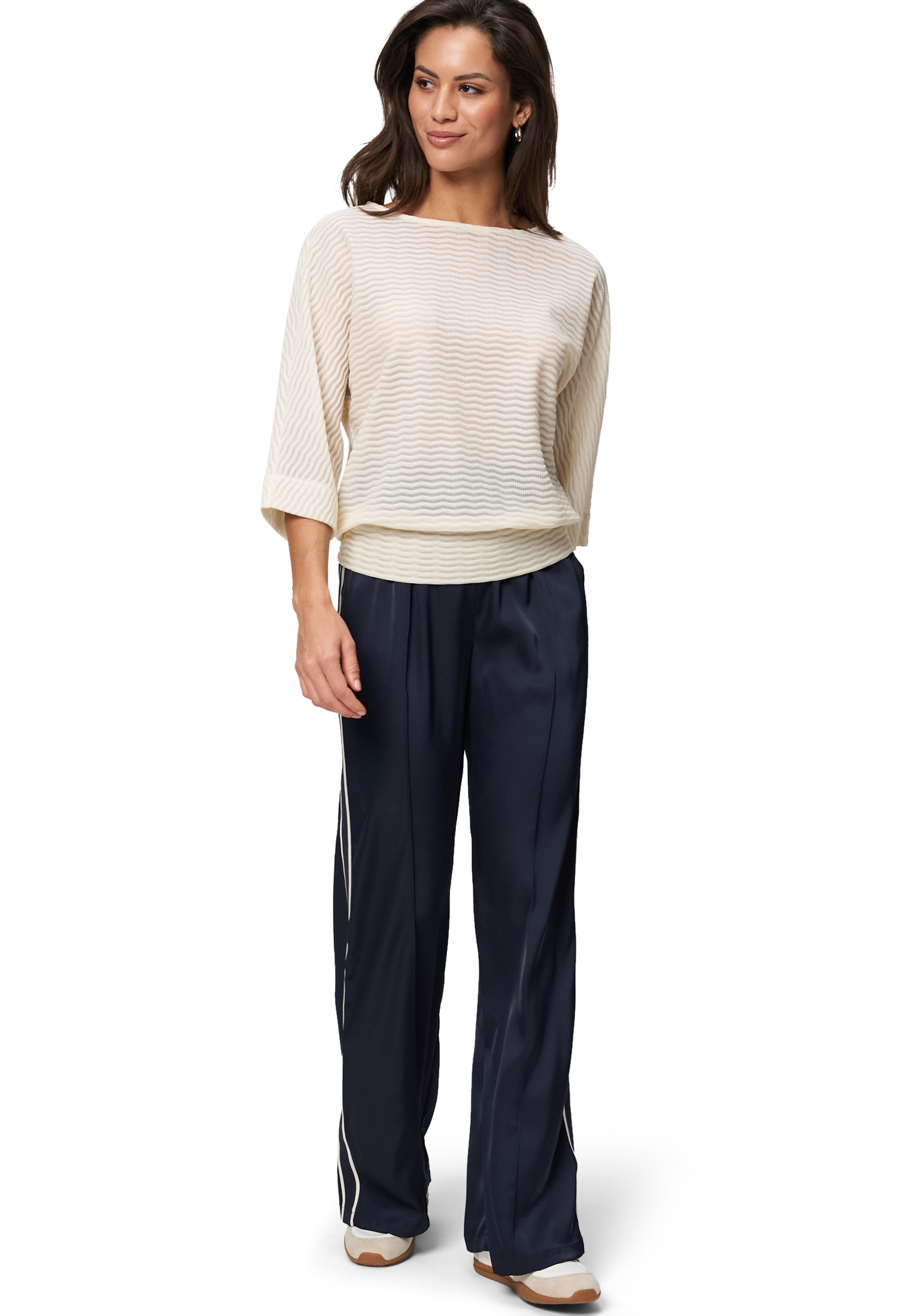 Zero Sweatshirt »zero Sweatshirt mit Strukturmuster«, strukturiert