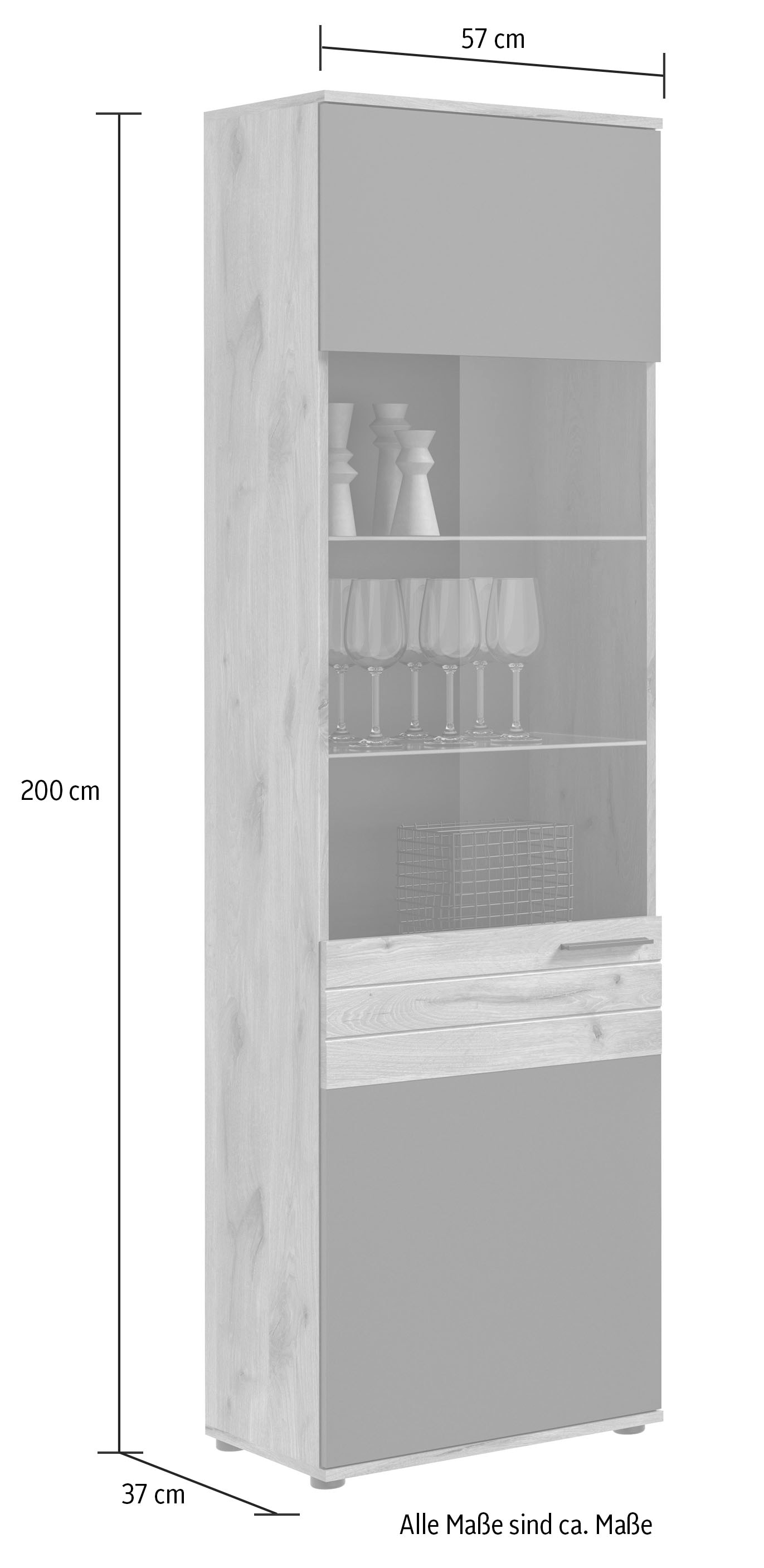 INOSIGN Vitrine »Riga«, Höhe 200 cm bestellen | BAUR