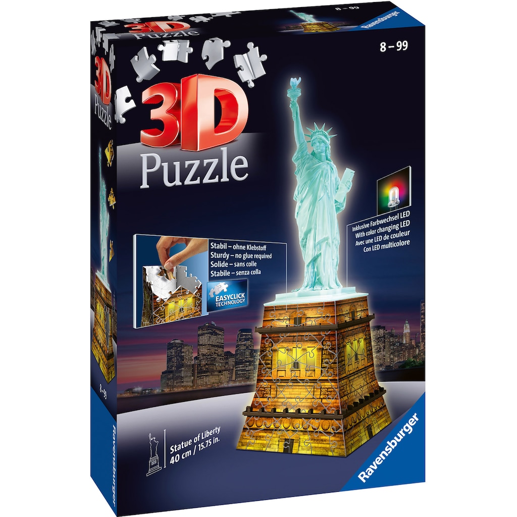 Ravensburger 3D-Puzzle »Freiheitsstatue bei Nacht«