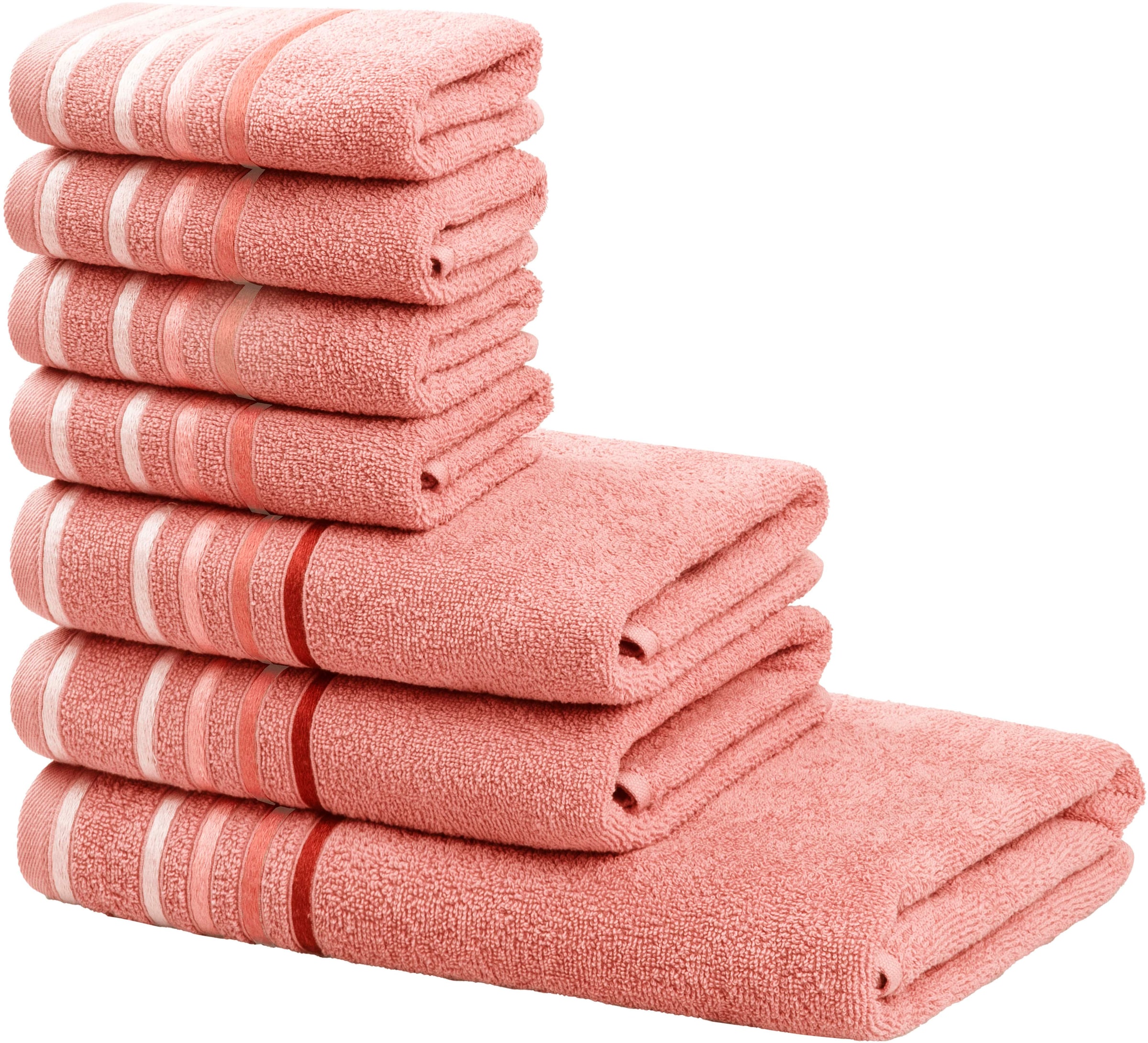 my home Handtuch Set "Niki, Duschtuch, Handtücher und Gästetücher" Set Walk günstig online kaufen