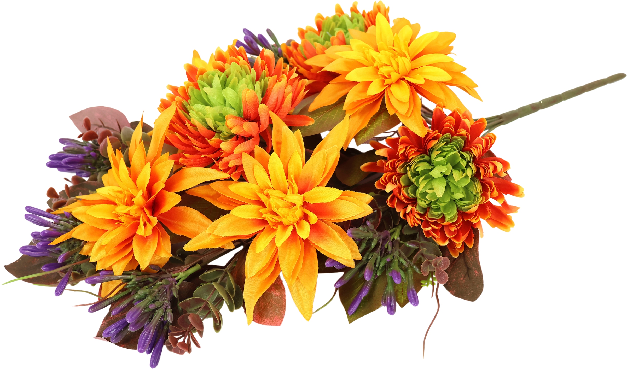 I.GE.A. Kunstblume »Chrysanthemen und Dahlien«, Künstliche Blumen Chrysanthemenstrauß Bouquet