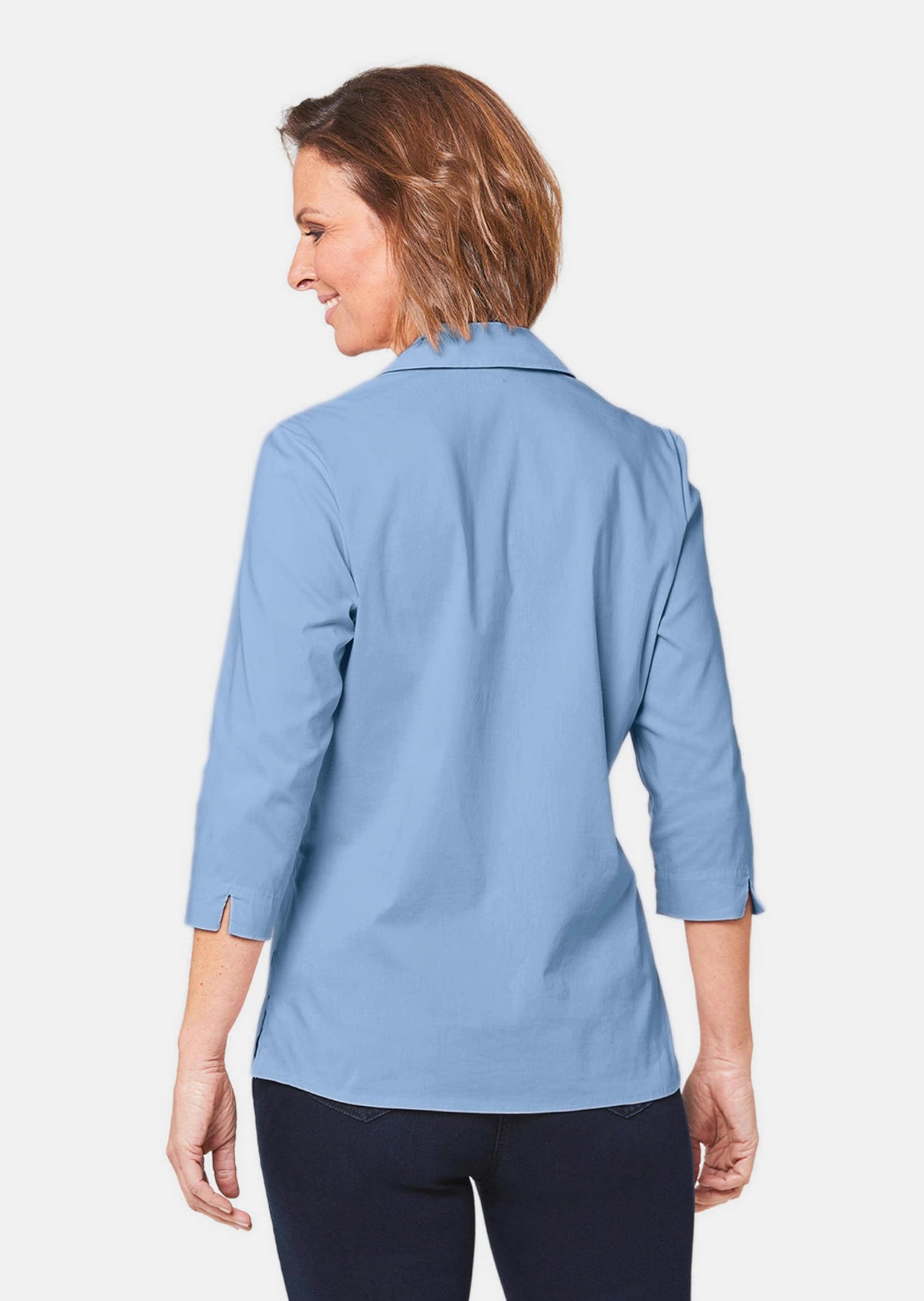 GOLDNER Hemdbluse »Bluse Stretchbequeme Bluse mit Baumwolle«