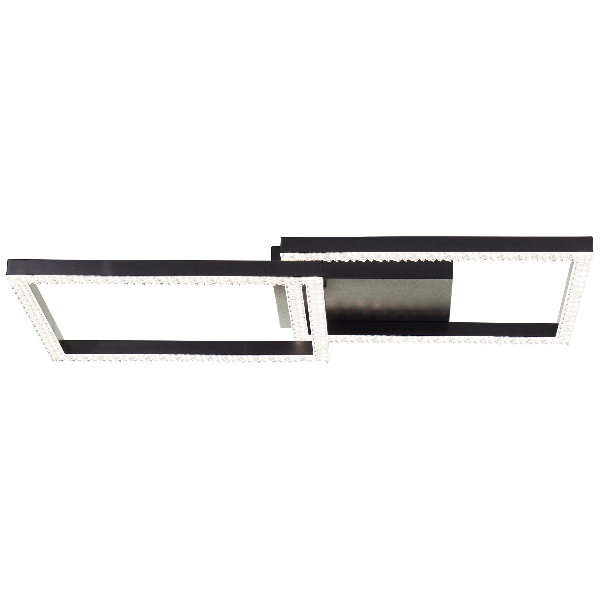 Brilliant LED Deckenleuchte »Ranni«, 41 x 41, 2700 lm, 4000 K, Kristalloptik, schwenkbar, schwarz