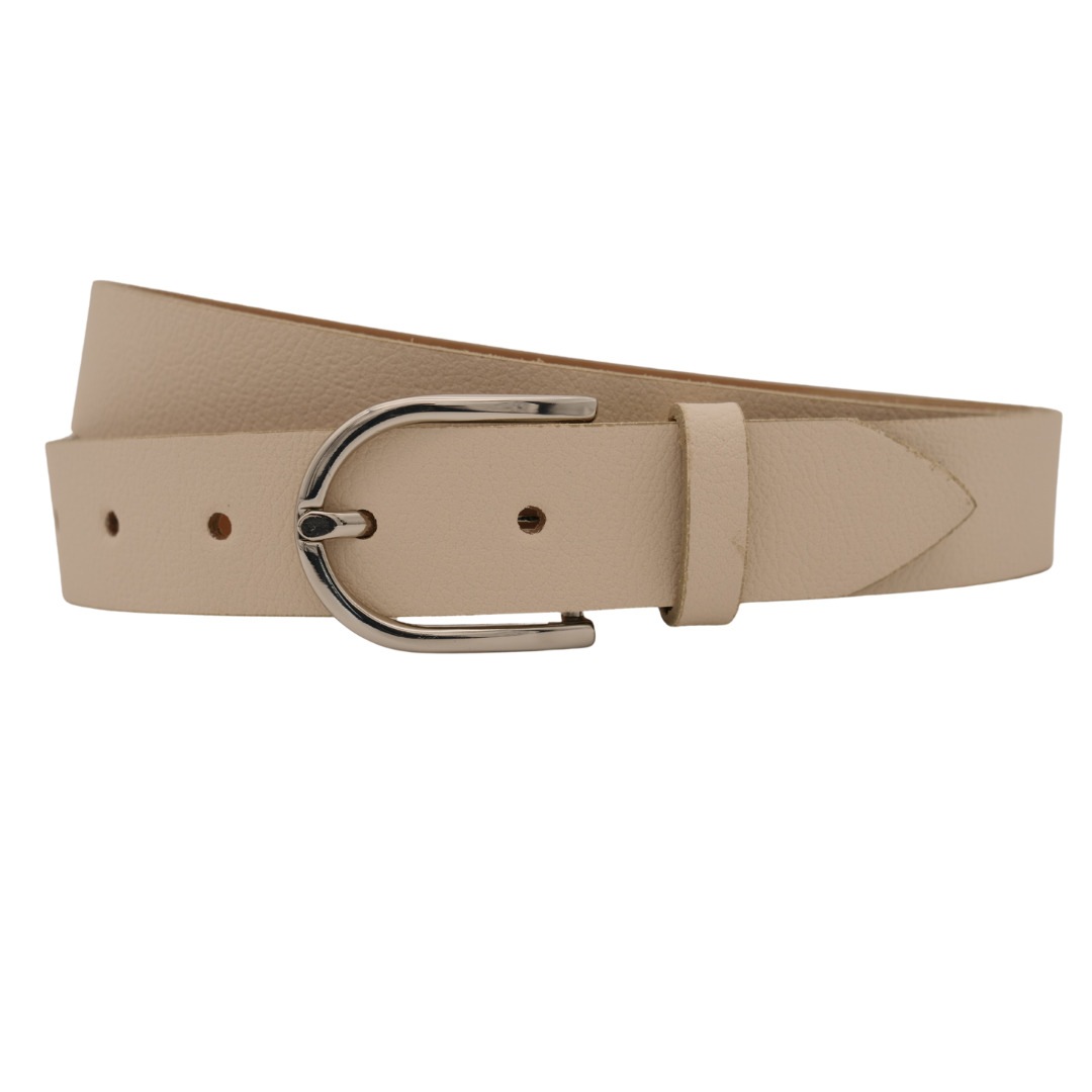 ANNAMATONI Damen Ledergürtel "AnnaMatoni Ledergürtel Glora Ledergürtel Glora"creme 105, Gr. 115, 100% Leder, Gürtel