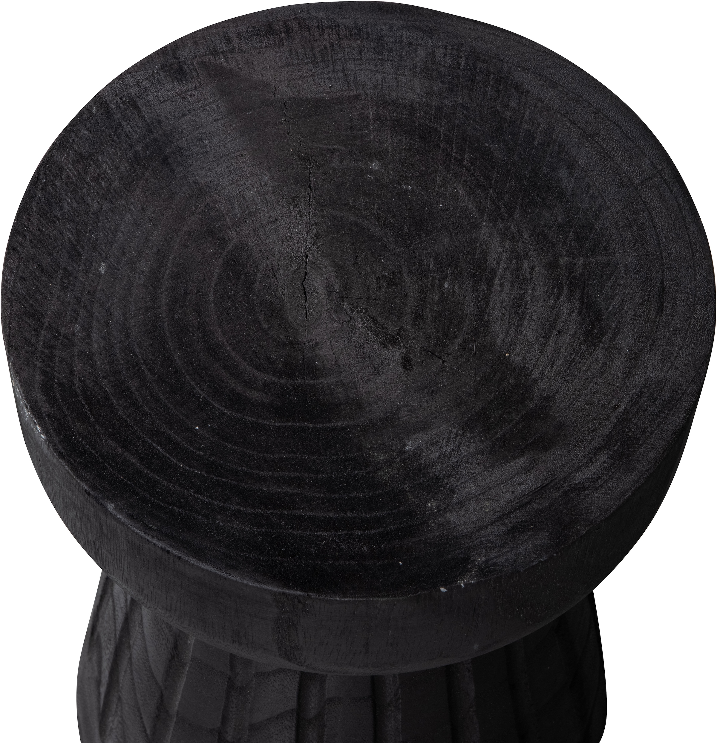 WOOOD Hocker »Borre aus Paulowniaholz mit sichtbare Maserung Ø 28 x H 40 cm« Vollstandig montiert geliefert, Pfleiglicht, Tragkraft 20 kg