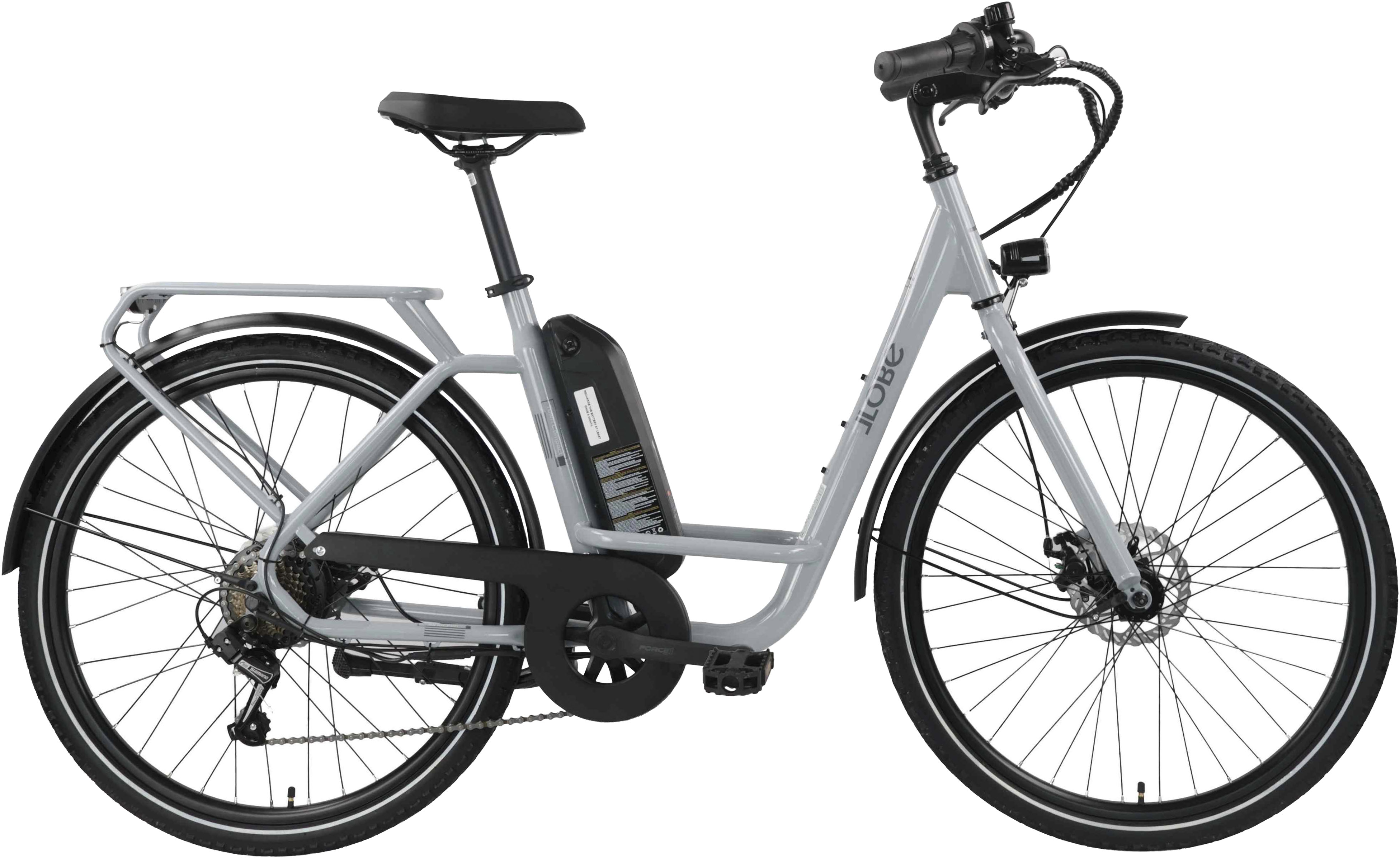 LLobe "City E-Bike 26" Town Compact, grau" 7 Gang Kettenschaltung Heckmotor 250 W