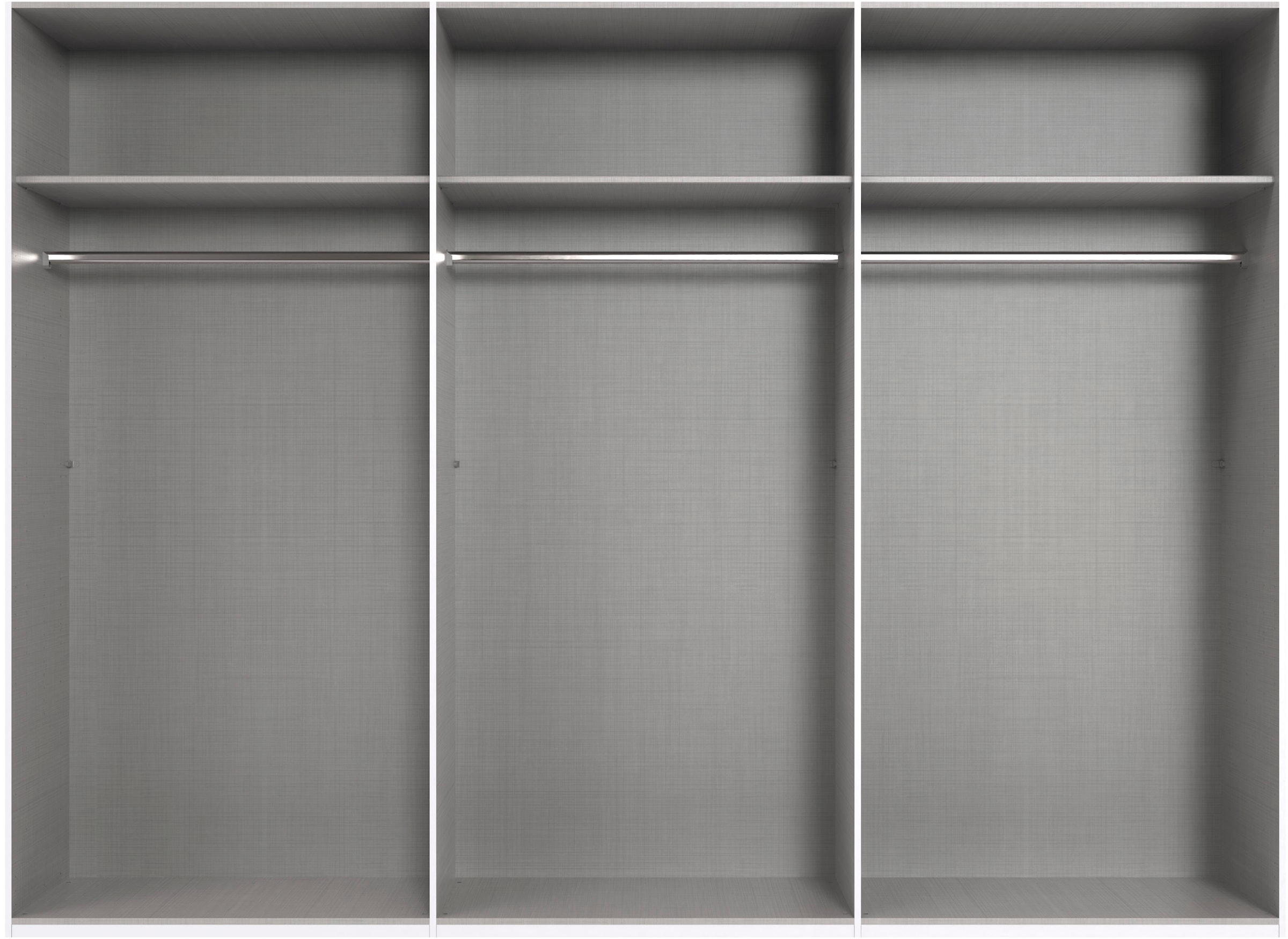 Wimex Drehtürenschrank »Rimini by fresh to go, weiß oder graphit mit schwarzen Metallgriffen«, inklusive LED Beleuchtung, 3 Breiten: 200, 250 oder 300cm, 216cm hoch