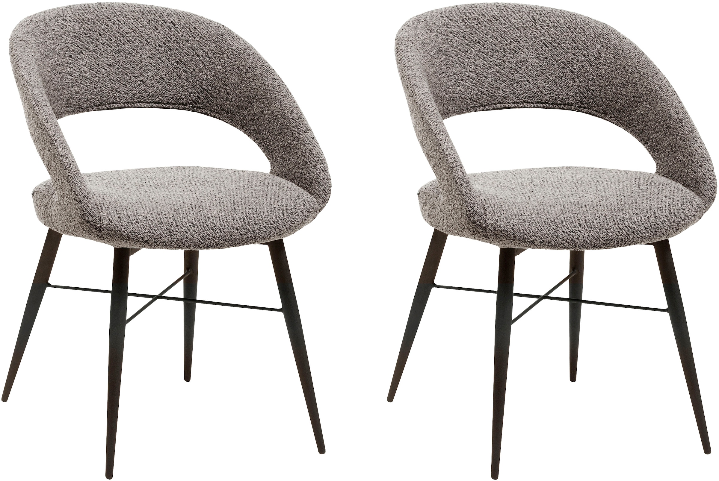 OMG Design Esszimmerstuhl "Marley" (Set) 2 Stk.mit modernem Cut-Out, Bouclé günstig online kaufen