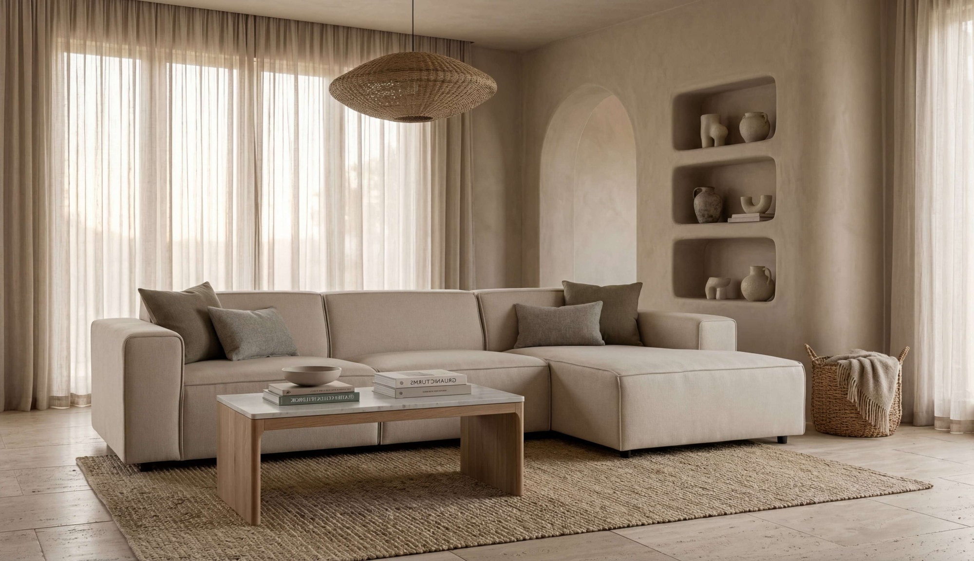 OTTO home Ecksofa "Jorrena, extra weicher Chenille-Stoff" L-Form, 3 Komfortstufen, Breite 346 cm, mit Wellenunterfederung