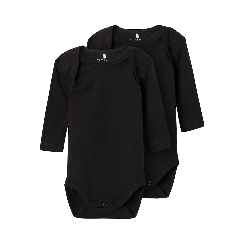 Name It Langarmbody »NBNBODY 2P LS SOLID BLACK NOOS«, (Set, 2 tlg.)