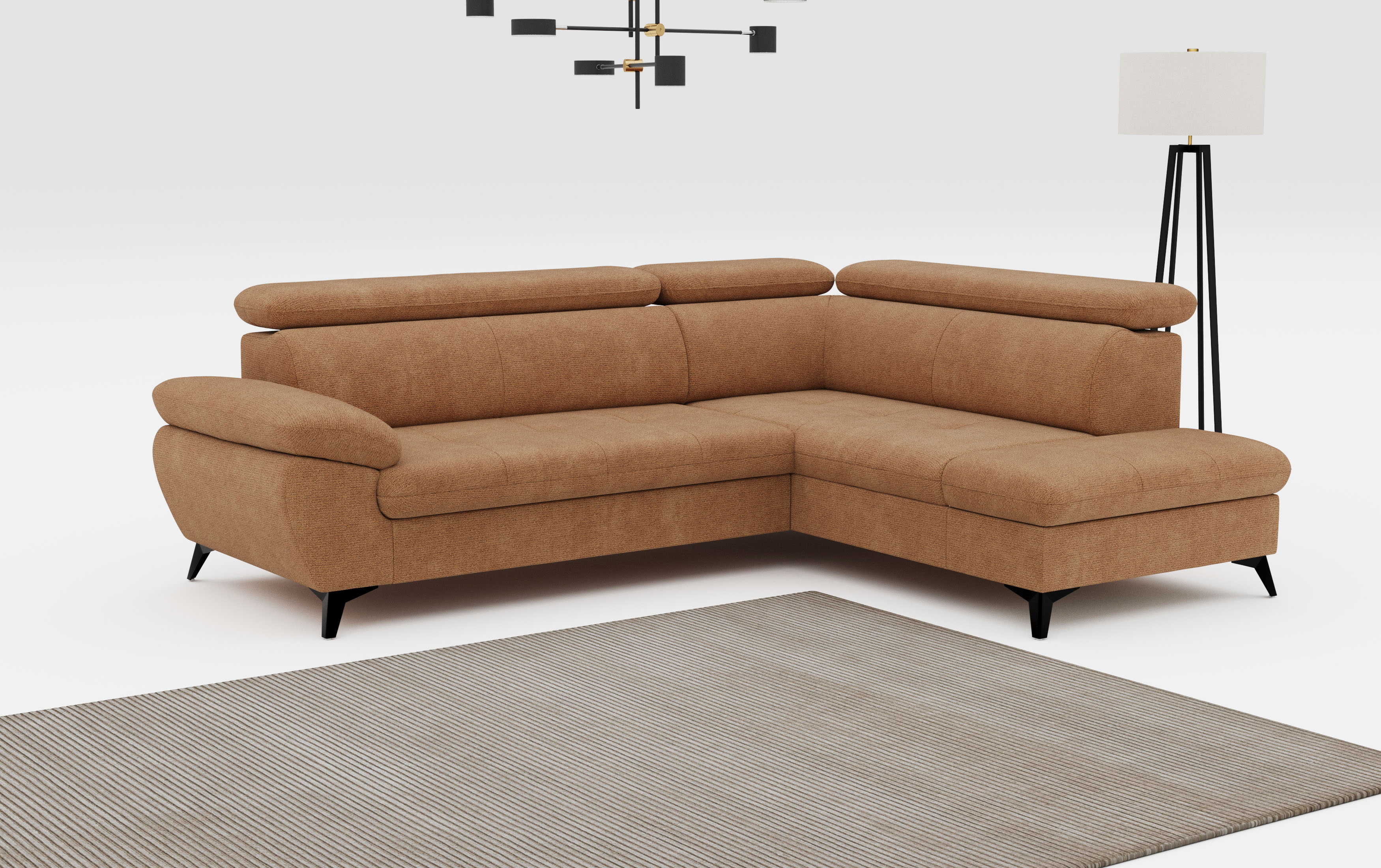 COTTA Ecksofa "Hudson" mit Kopfteilverstellung, optional Schlaffunktion & Bettkasten