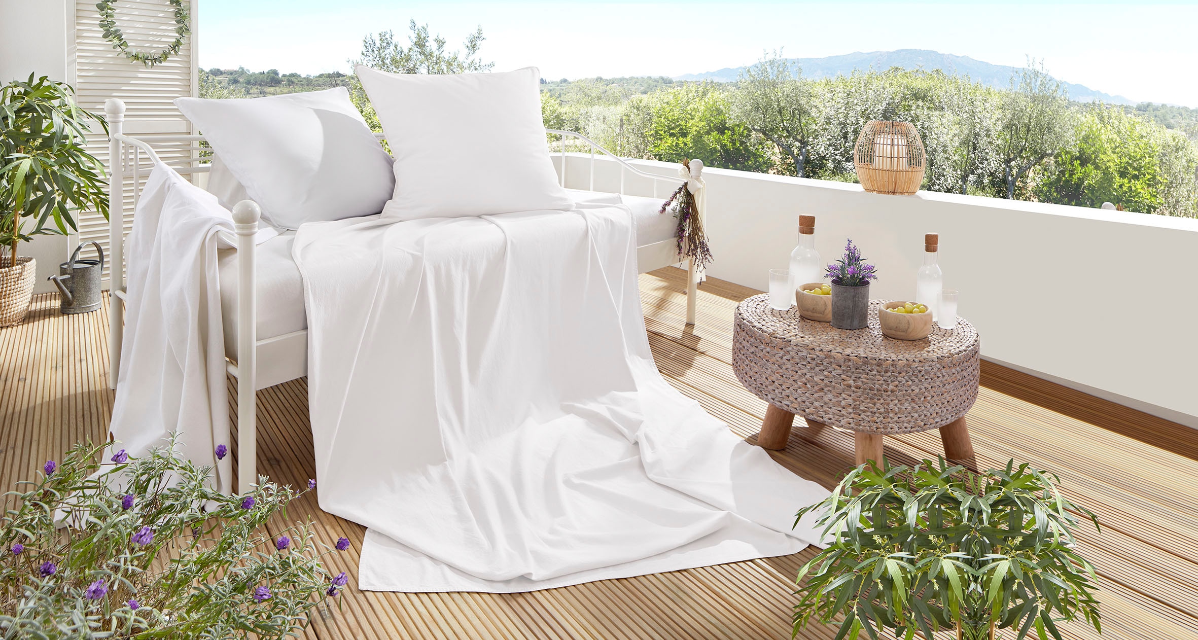 Primera Bettwäsche "Summer-Set Stone-Washed, Kissenbezug + Tuch" 2 Stk. die perfekte Lösung für heiße Nächte
