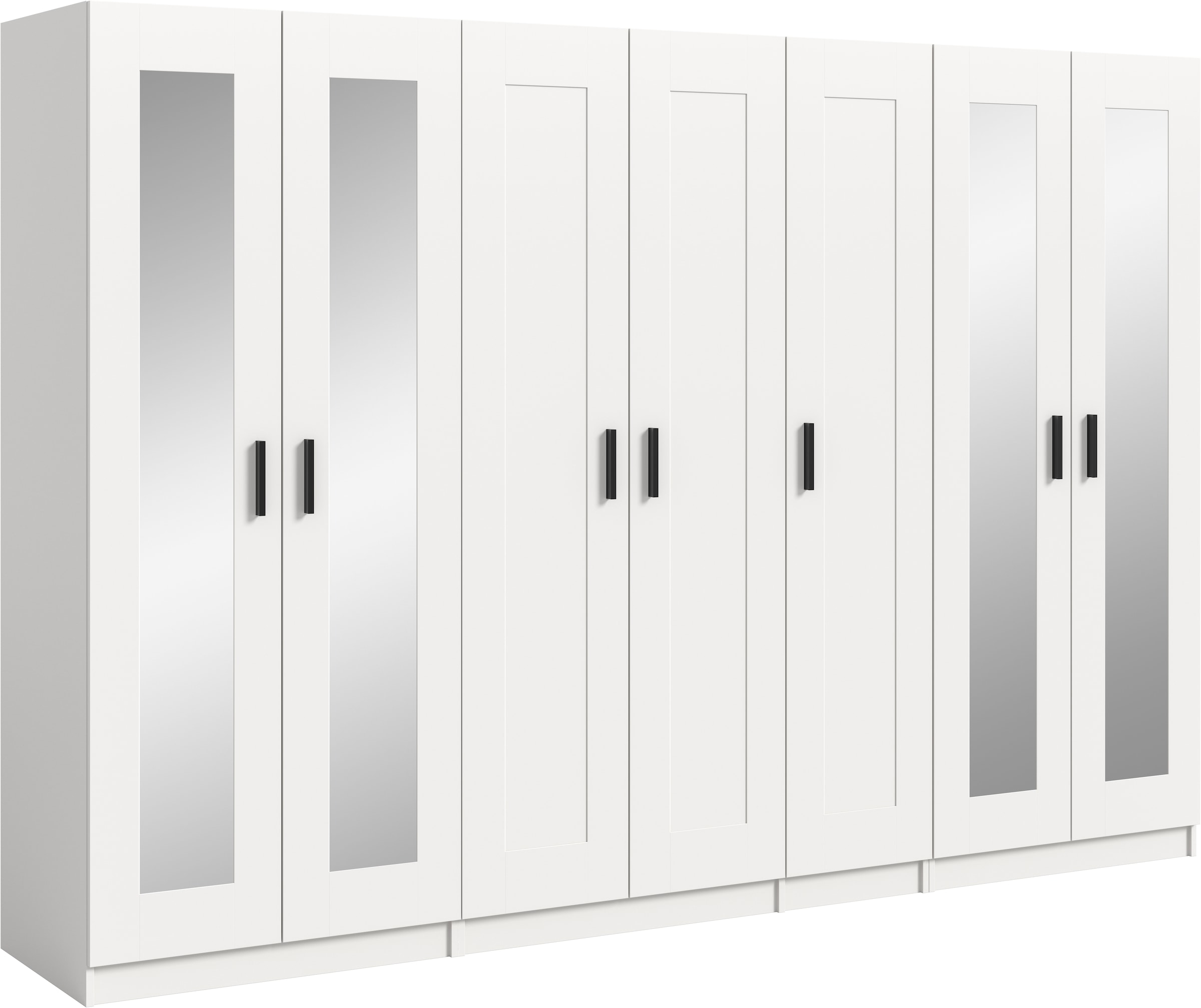 Home affaire Kleiderschrank "Farmsen, Schlafzimmerschrank, Garderobe, Schrank" Schrank-Kombi, Schlafzimmer, Garderobenschrank, Flur, Set best. aus: 3 Kleiderschränken, individuell platzierbar