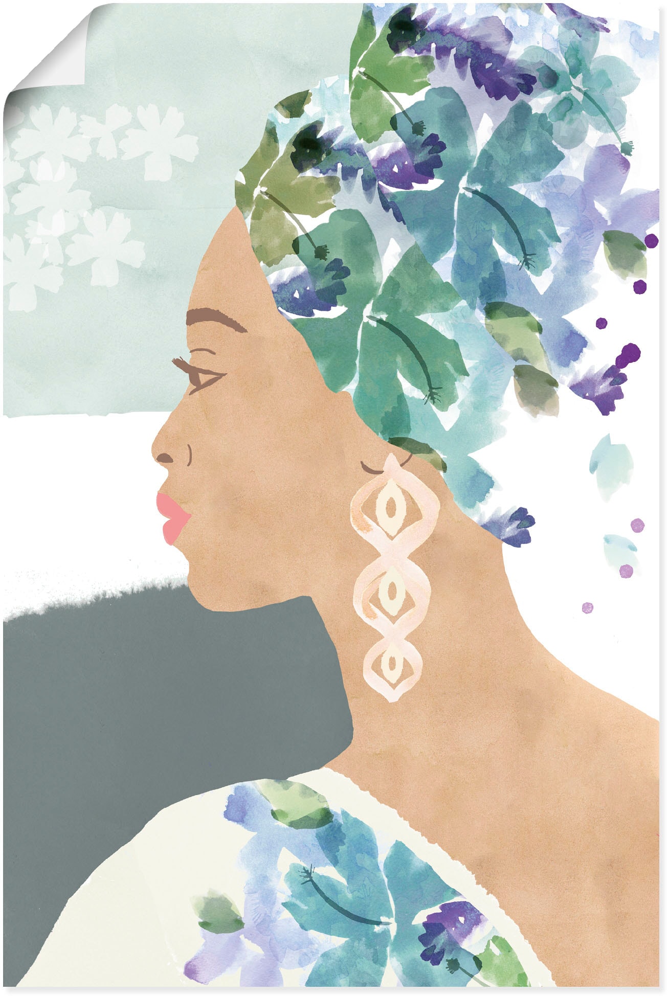 Artland Wandbild »Ava in | von Wandaufkleber oder Poster (1 St.), Leinwandbild, versch. BAUR Frauen, voller Größen Blüte«, als kaufen in Bilder Alubild