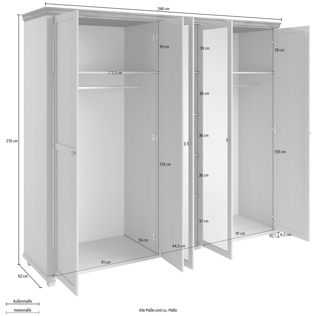 Helvetia Drehtürenschrank »Evora«