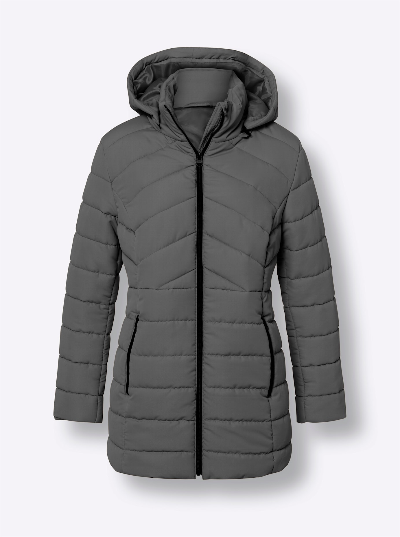 Classic Basics Steppjacke, mit Kapuze