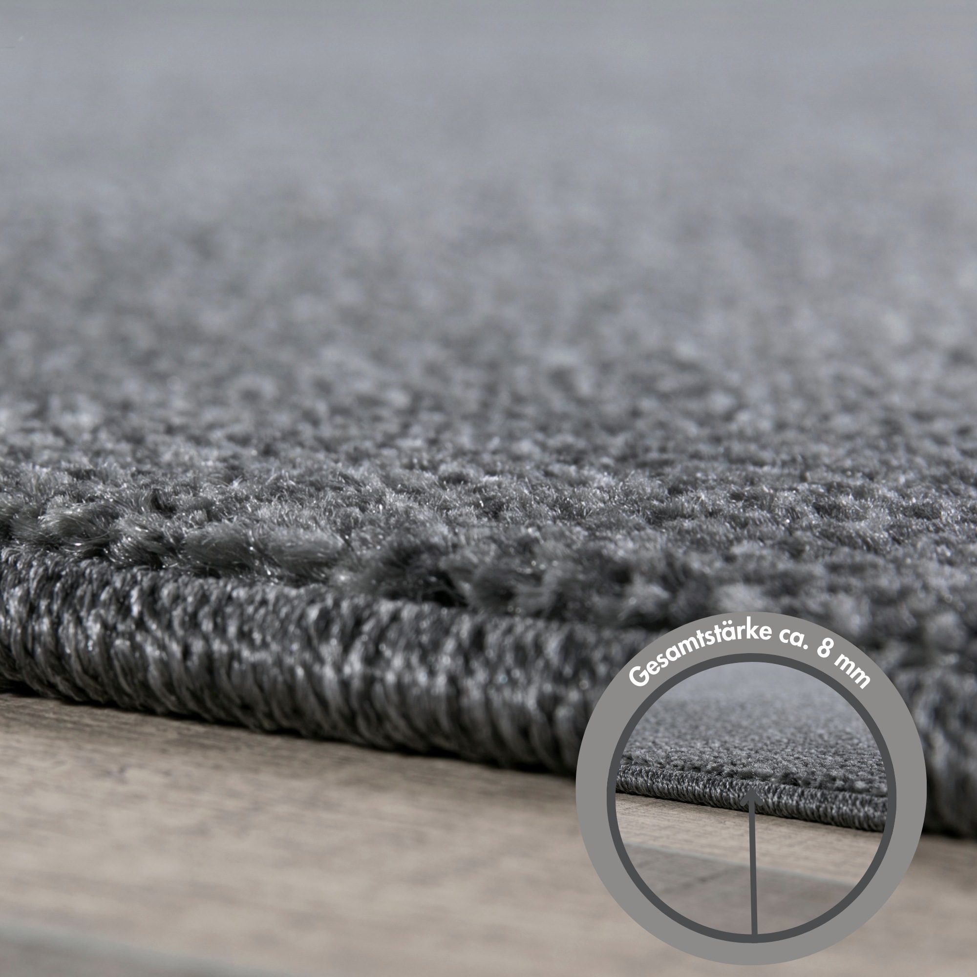 Andiamo Teppich »Jerez«, rechteckig, 8 mm Höhe, Kurzflor, gewebt, Uni-Farben, auch als Läufer