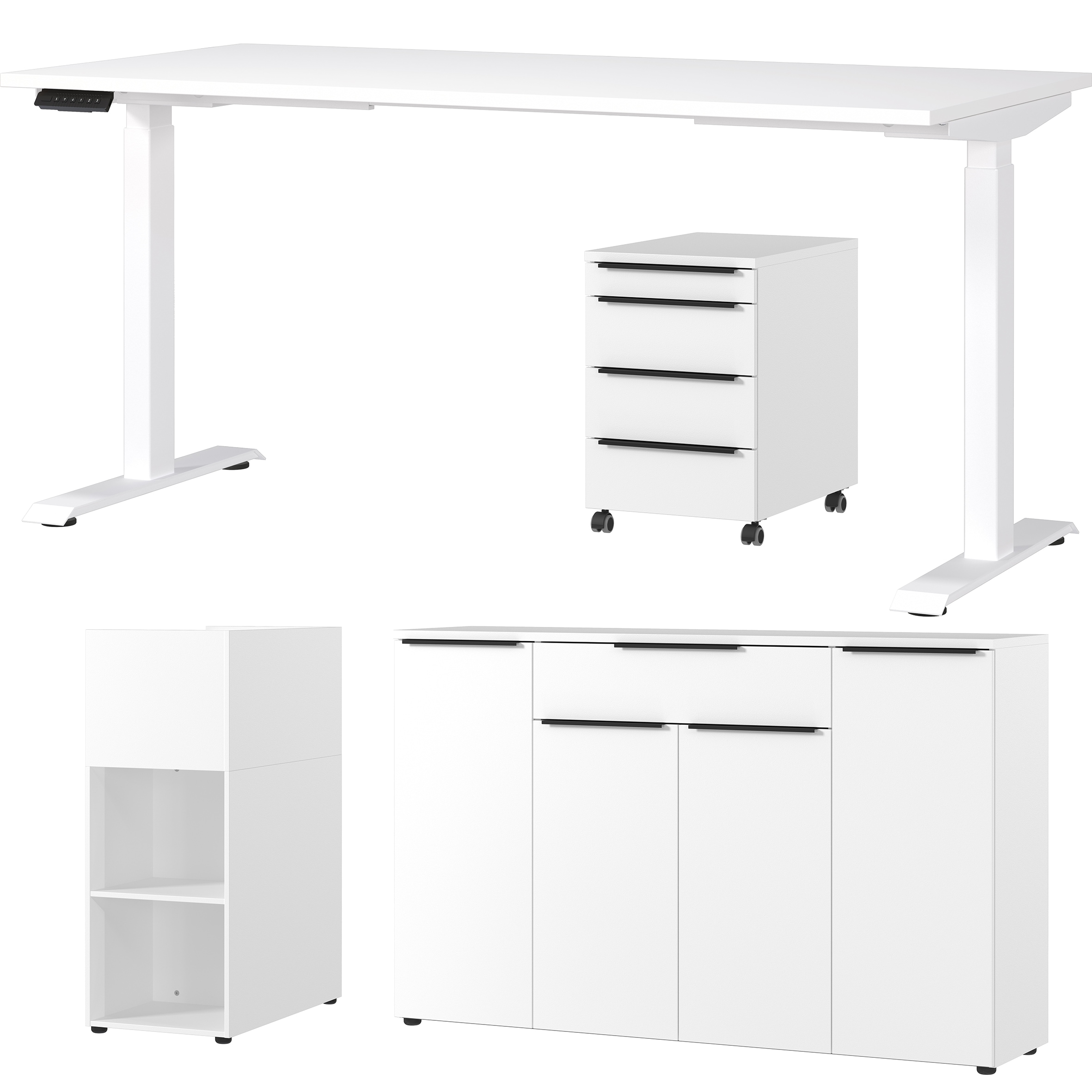 GERMANIA Büromöbel-Set "Mailand" 4 Stk. tlg. inkl. Schreibtisch, Rollcontai günstig online kaufen