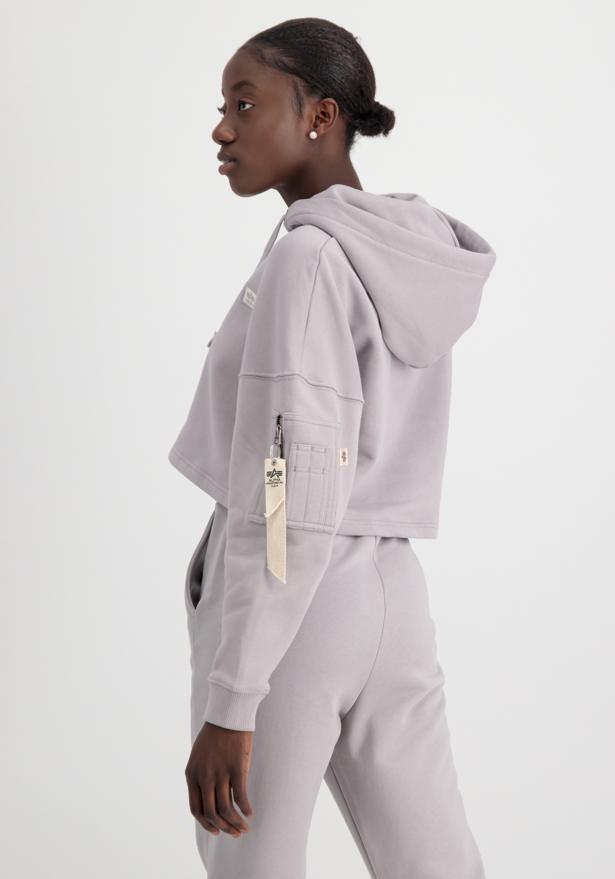 Alpha Industries Hoodie »Alpha Industries Women - Hoodies Organics Cropped OS Hoodie Wmn«