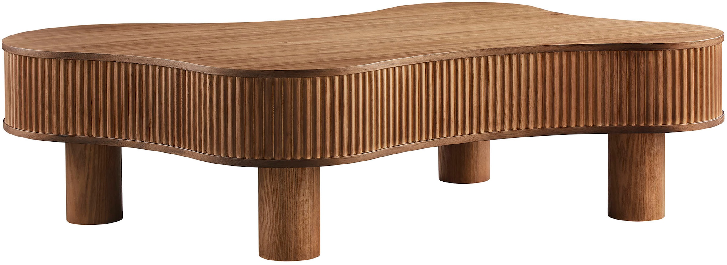 SalesFever Couchtisch "Wohnzimmertisch organisch mit Massivholz-Lamellen 11 günstig online kaufen