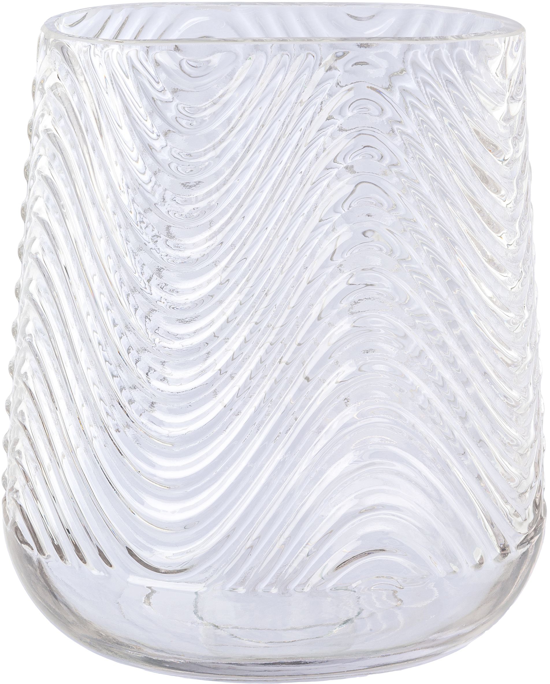 Creativ deco Tischvase "Vase aus Glas, mit Relief-Struktur-Oberfläche" oval günstig online kaufen