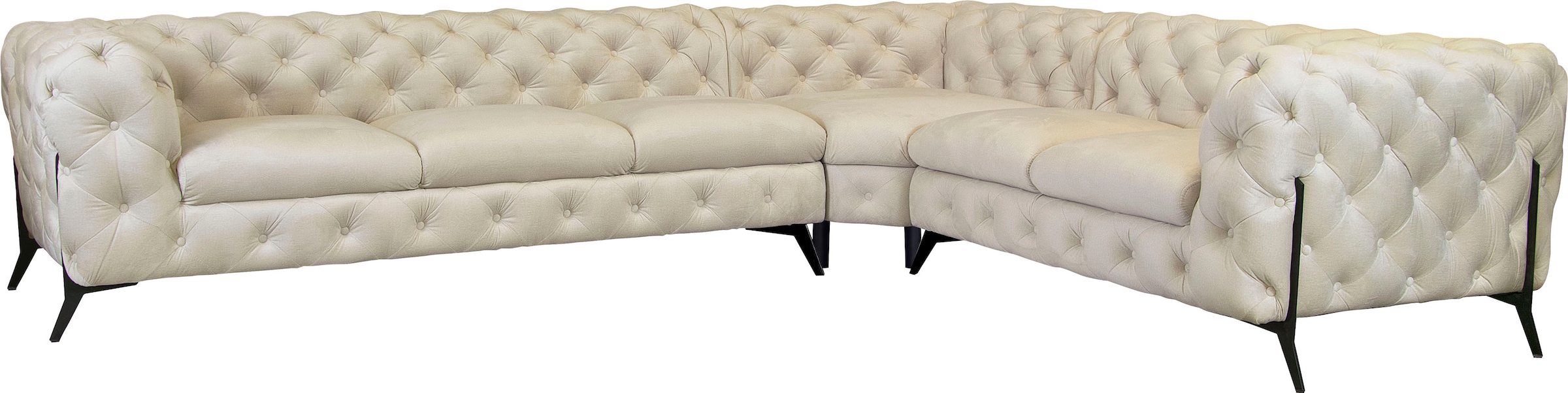 Home affaire Chesterfield-Sofa "Amaury L-Form" großes Ecksofa, Chesterfield günstig online kaufen
