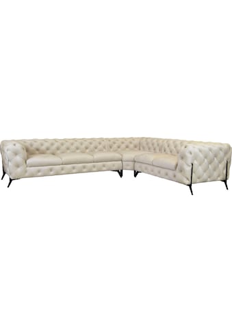 Chesterfield-Sofa »Amaury«, großes Ecksofa, Chesterfield-Optik, Breite 323 cm,...